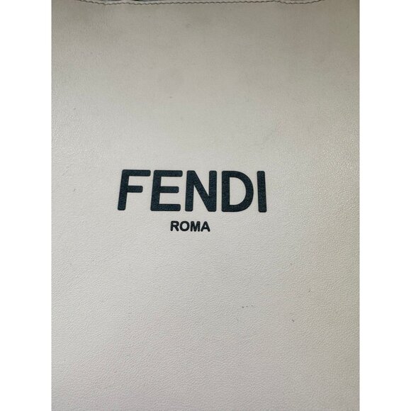 Fendi Roma Beige & Black Leather Tote Bag With Gold Hardware & COA's‎ - Picture 2 of 16